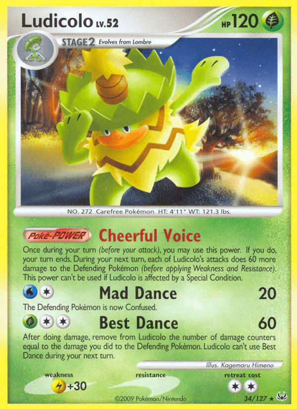 Carta Ludicolo 34/127 do set Platinum — Pokémon TCG | Bynx