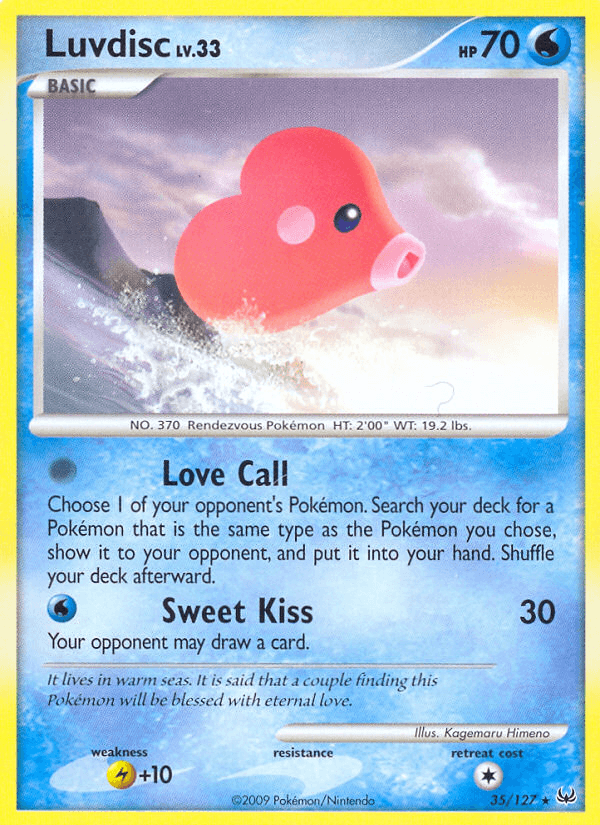 Carta Luvdisc 35/127 do set Platinum — Pokémon TCG | Bynx