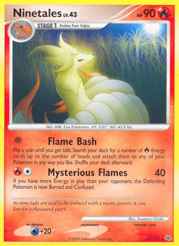 Carta Ninetales 36/127 do set Platinum — Pokémon TCG | Bynx