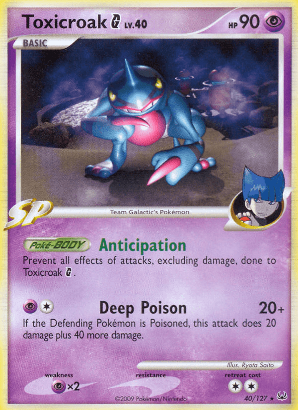 Carta Toxicroak G 40/127 do set Platinum — Pokémon TCG | Bynx