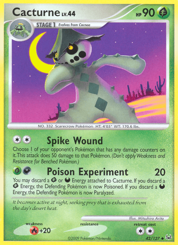 Carta Cacturne 42/127 do set Platinum — Pokémon TCG | Bynx
