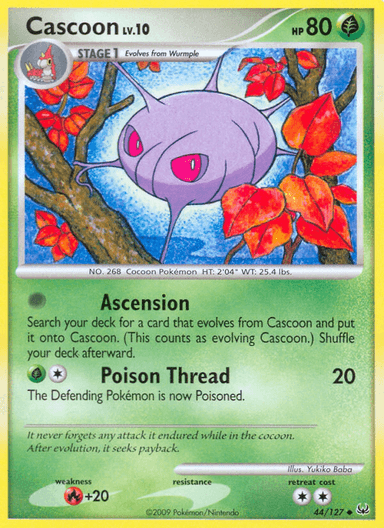 Carta Cascoon 44/127 do set Platinum — Pokémon TCG | Bynx