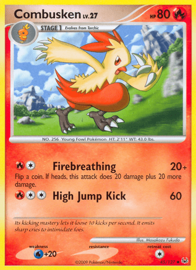 Carta Combusken 45/127 do set Platinum — Pokémon TCG | Bynx