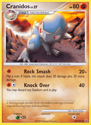 Carta Cranidos 46/127 do set Platinum — Pokémon TCG | Bynx