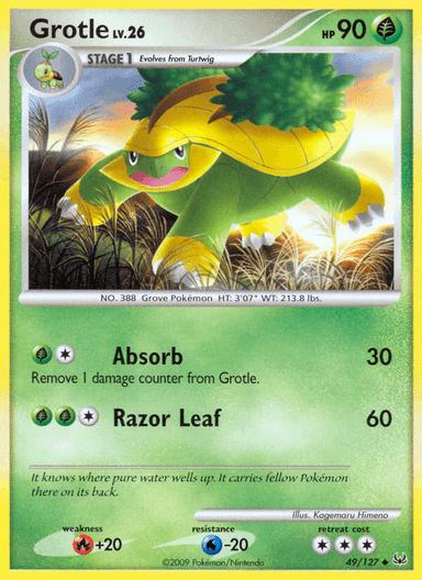 Carta Grotle 49/127 do set Platinum — Pokémon TCG | Bynx