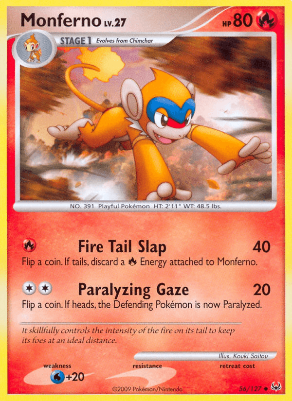 Carta Monferno 56/127 do set Platinum — Pokémon TCG | Bynx