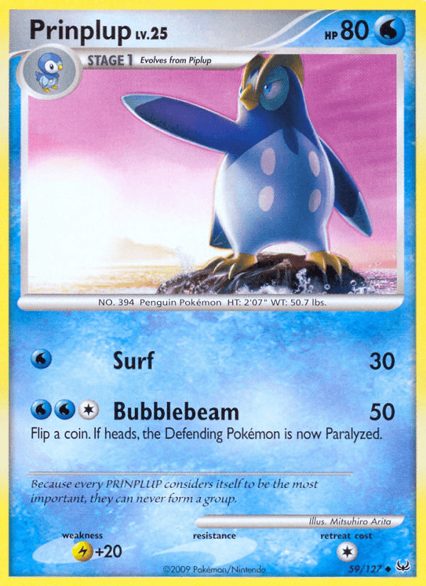Carta Prinplup 59/127 do set Platinum — Pokémon TCG | Bynx