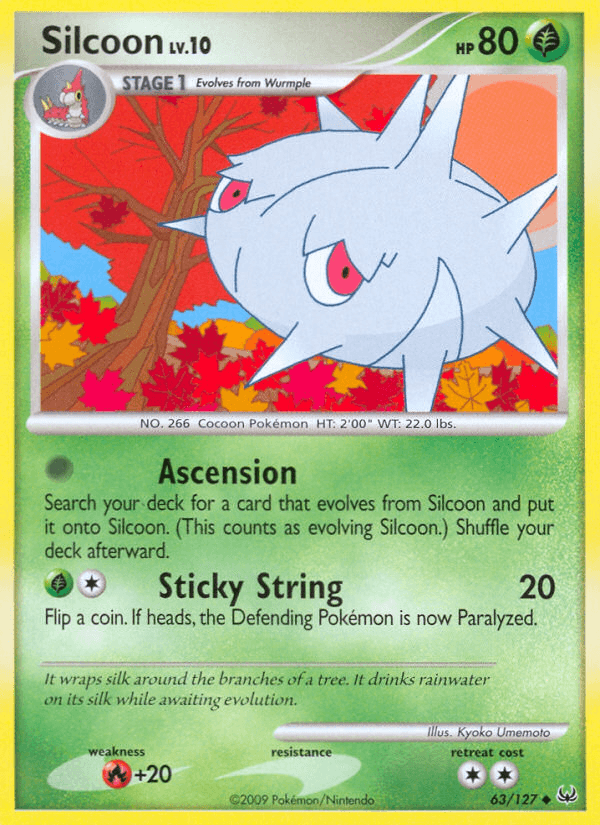 Carta Silcoon 63/127 do set Platinum — Pokémon TCG | Bynx