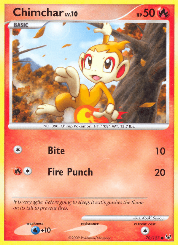 Carta Chimchar 70/127 do set Platinum — Pokémon TCG | Bynx
