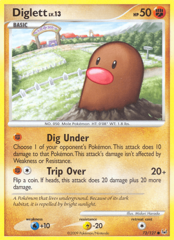 Carta Diglett 72/127 do set Platinum — Pokémon TCG | Bynx