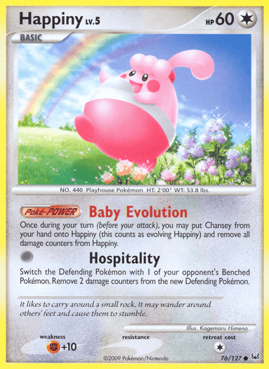 Carta Happiny 76/127 do set Platinum — Pokémon TCG | Bynx