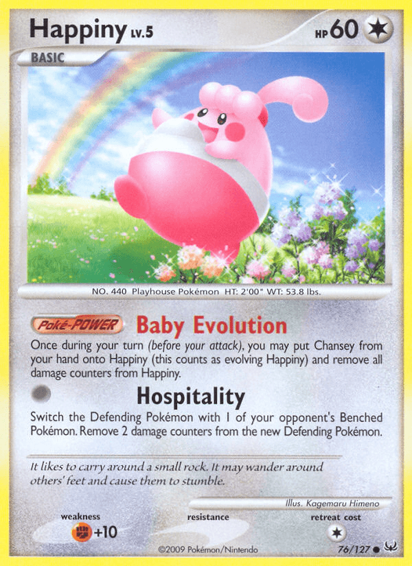 Carta Happiny 76/127 do set Platinum — Pokémon TCG | Bynx