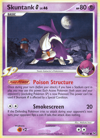 Carta Skuntank G 94/127 do set Platinum — Pokémon TCG | Bynx