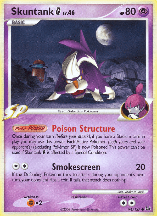 Carta Skuntank G 94/127 do set Platinum — Pokémon TCG | Bynx