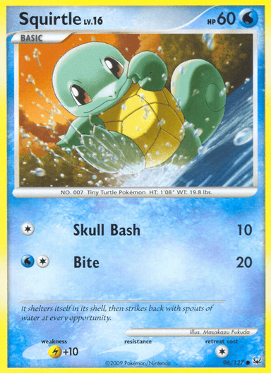 Carta Squirtle 96/127 do set Platinum — Pokémon TCG | Bynx