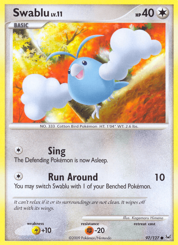 Carta Swablu 97/127 do set Platinum — Pokémon TCG | Bynx