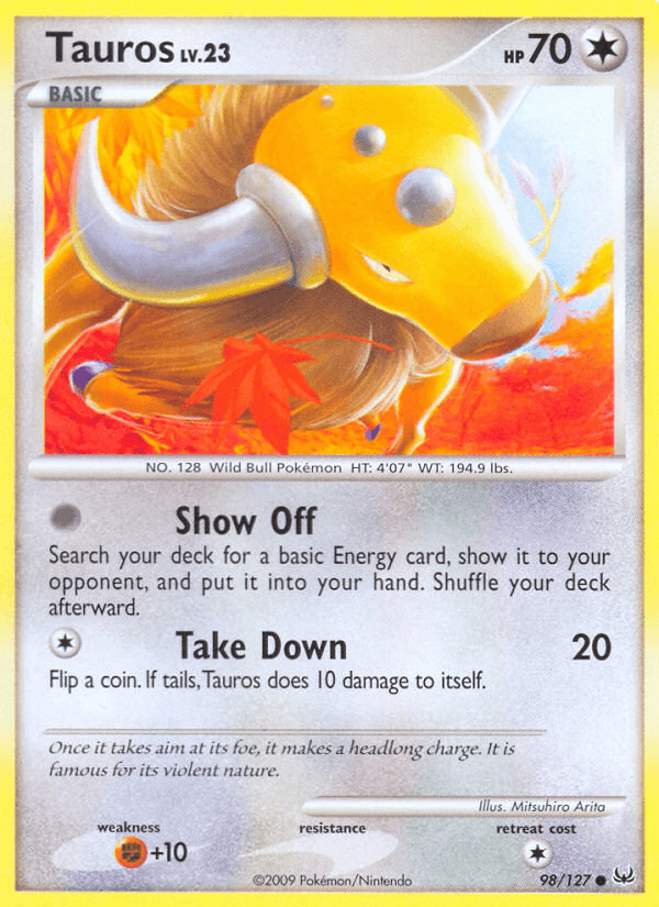 Carta Tauros 98/127 do set Platinum — Pokémon TCG | Bynx