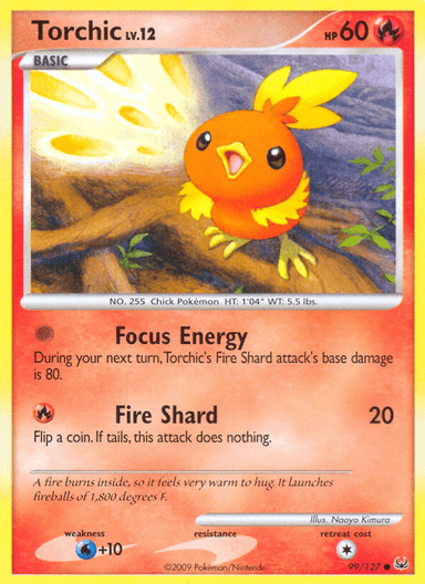 Carta Torchic 99/127 do set Platinum — Pokémon TCG | Bynx