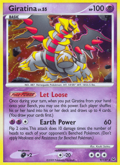 Carta Giratina 9/127 do set Platinum — Pokémon TCG | Bynx