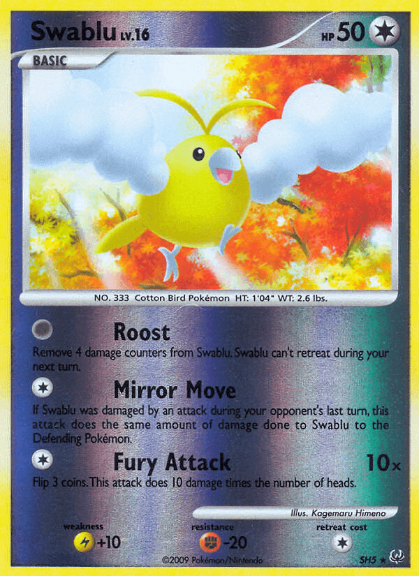 Carta Swablu SH5/127 do set Platinum — Pokémon TCG | Bynx