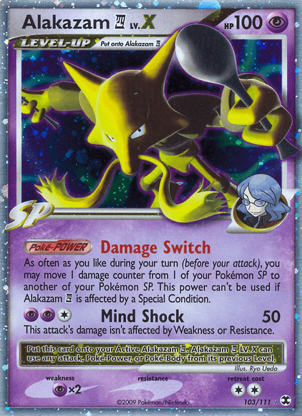Carta Alakazam E4 LV.X 103/111 do set Rising Rivals — Pokémon TCG | Bynx