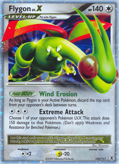 Carta Flygon LV.X 105/111 do set Rising Rivals — Pokémon TCG | Bynx