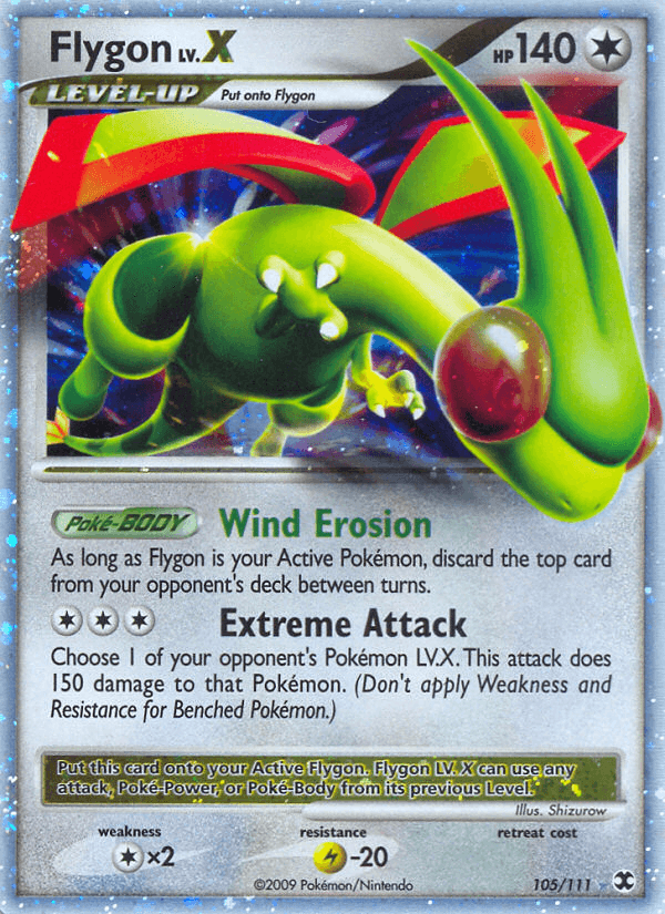 Carta Flygon LV.X 105/111 do set Rising Rivals — Pokémon TCG | Bynx