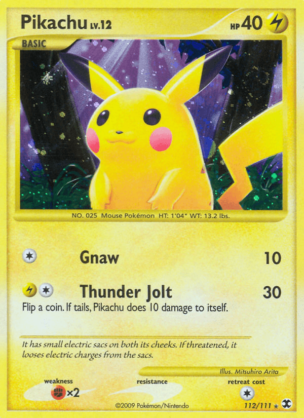 Carta Pikachu 112/111 do set Rising Rivals — Pokémon TCG | Bynx