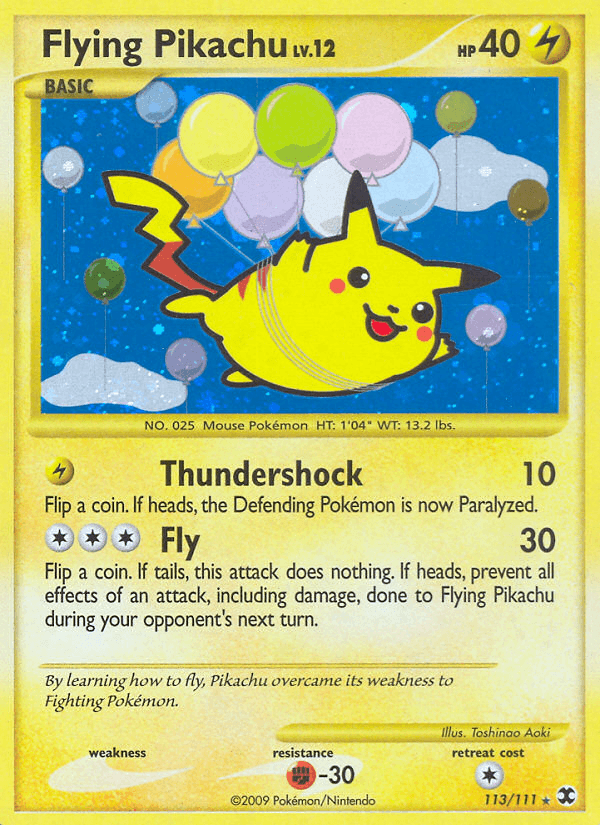Carta Flying Pikachu 113/111 do set Rising Rivals — Pokémon TCG | Bynx