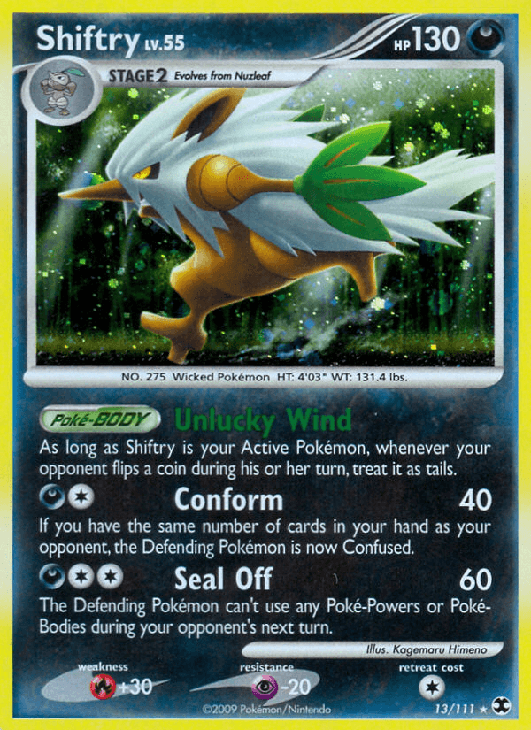 Carta Shiftry 13/111 do set Rising Rivals — Pokémon TCG | Bynx