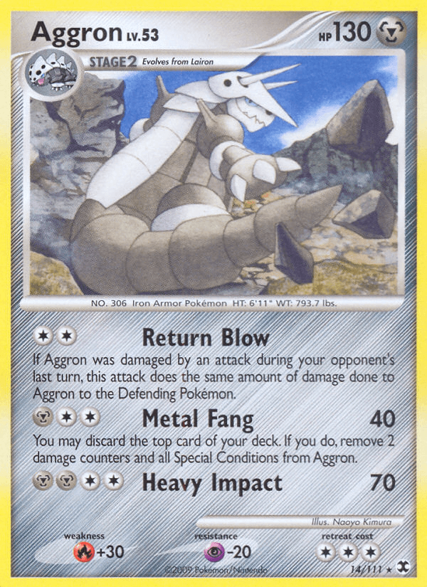 Carta Aggron 14/111 do set Rising Rivals — Pokémon TCG | Bynx