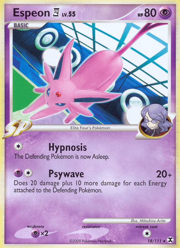 Carta Espeon E4 18/111 do set Rising Rivals — Pokémon TCG | Bynx