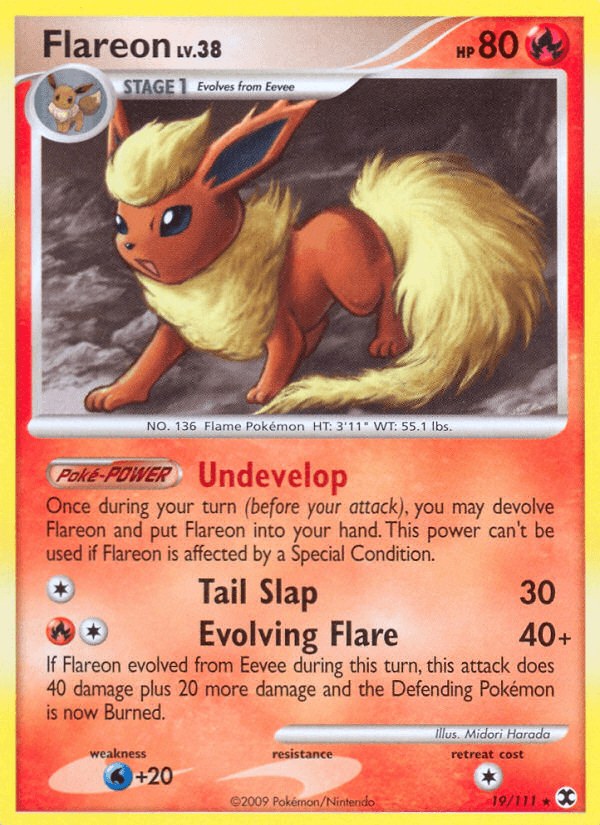 Carta Flareon 19/111 do set Rising Rivals — Pokémon TCG | Bynx