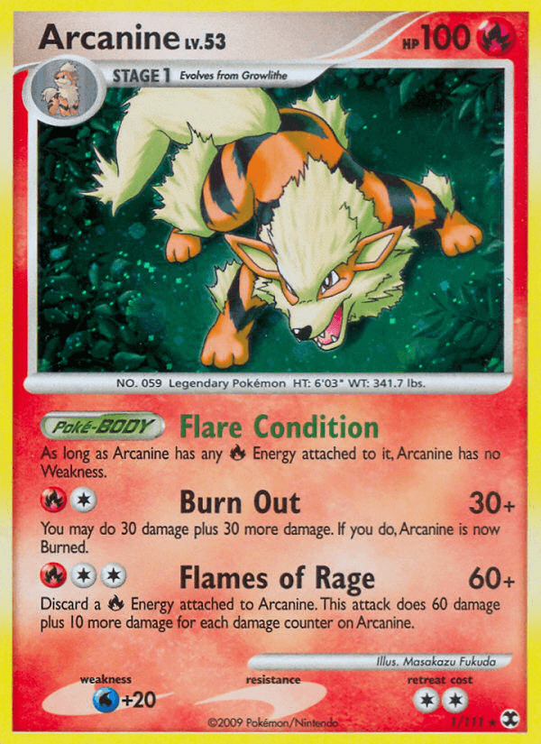 Carta Arcanine 1/111 do set Rising Rivals — Pokémon TCG | Bynx