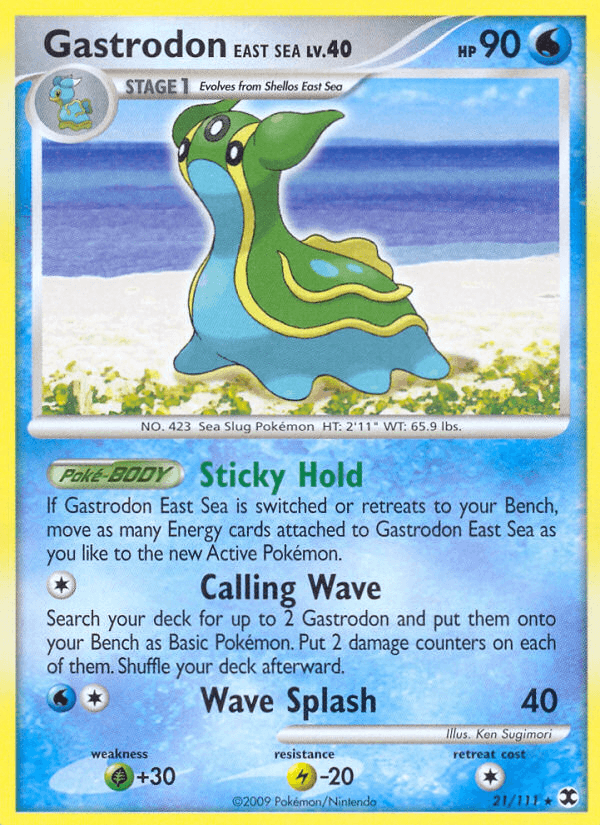 Carta Gastrodon East Sea 21/111 do set Rising Rivals — Pokémon TCG | Bynx