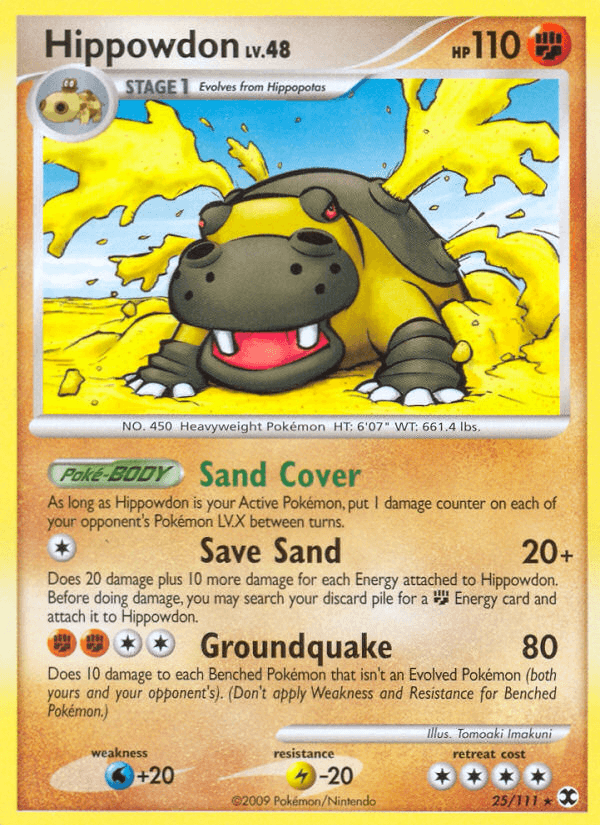 Carta Hippowdon 25/111 do set Rising Rivals — Pokémon TCG | Bynx