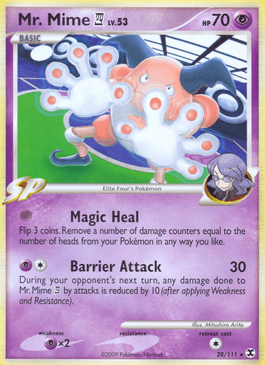 Carta Mr. Mime E4 28/111 do set Rising Rivals — Pokémon TCG | Bynx
