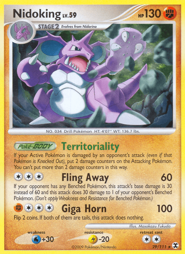 Carta Nidoking 29/111 do set Rising Rivals — Pokémon TCG | Bynx