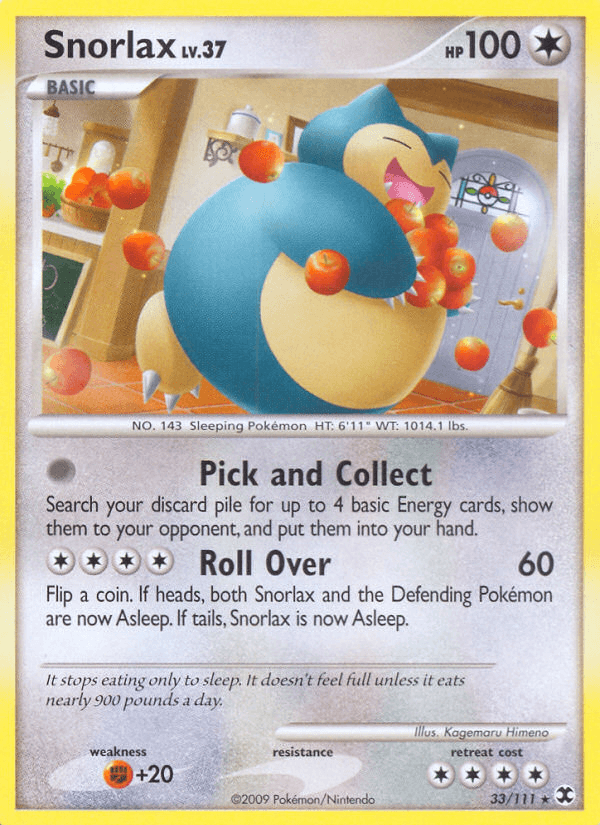 Carta Snorlax 33/111 do set Rising Rivals — Pokémon TCG | Bynx