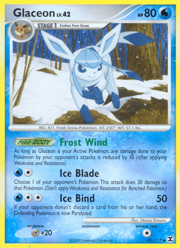 Carta Glaceon 41/111 do set Rising Rivals — Pokémon TCG | Bynx