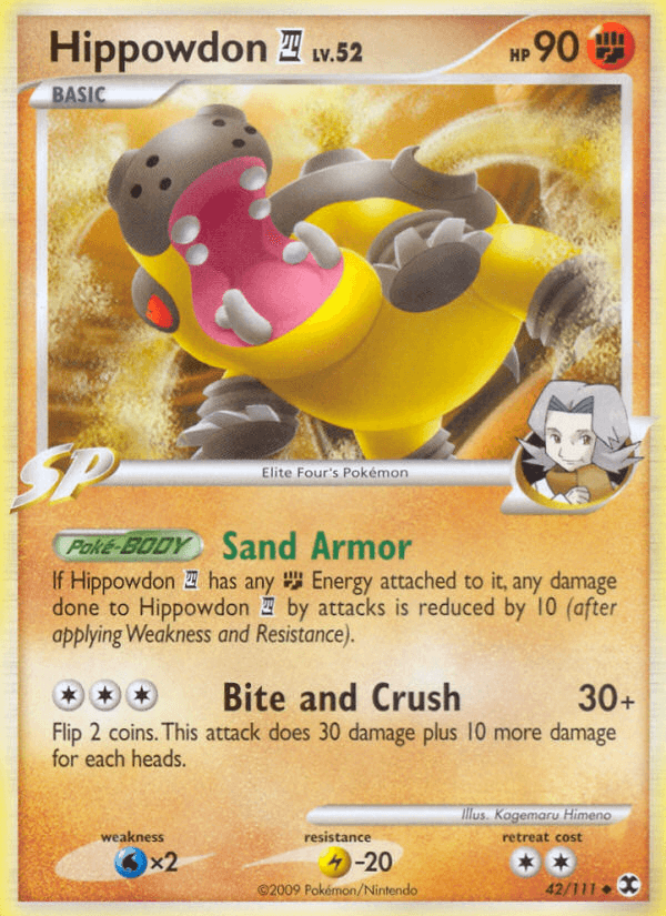 Carta Hippowdon E4 42/111 do set Rising Rivals — Pokémon TCG | Bynx