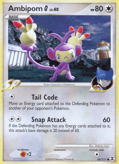 Carta Ambipom G 56/111 do set Rising Rivals — Pokémon TCG | Bynx