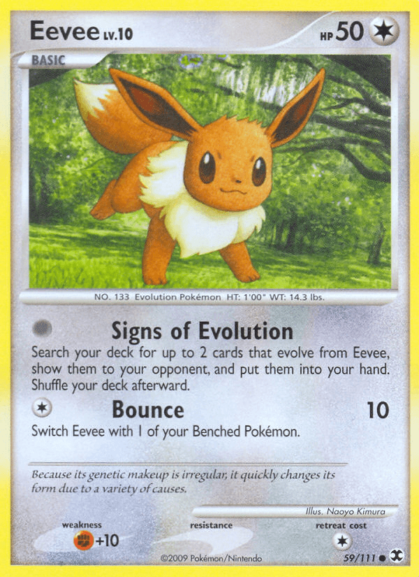Carta Eevee 59/111 do set Rising Rivals — Pokémon TCG | Bynx