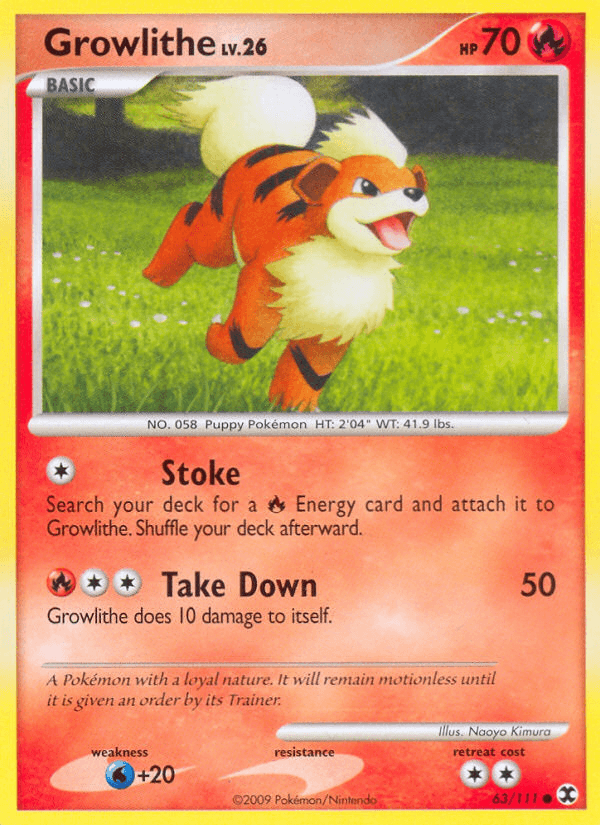 Carta Growlithe 63/111 do set Rising Rivals — Pokémon TCG | Bynx