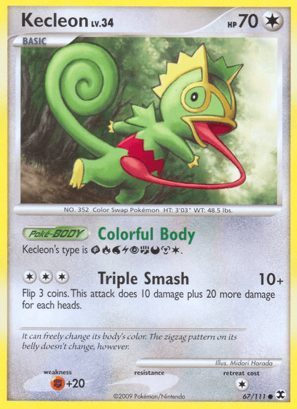Carta Kecleon 67/111 do set Rising Rivals — Pokémon TCG | Bynx