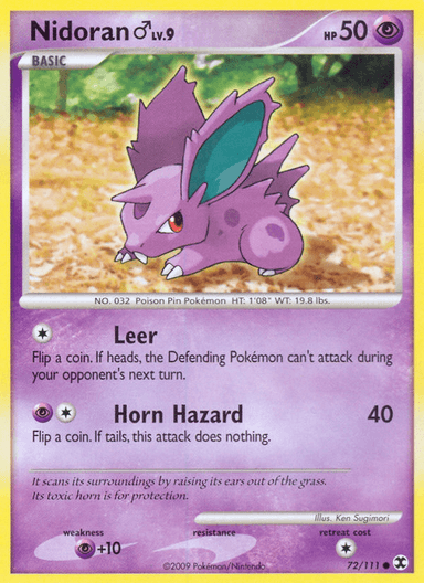 Carta Nidoran ♂ 72/111 do set Rising Rivals — Pokémon TCG | Bynx