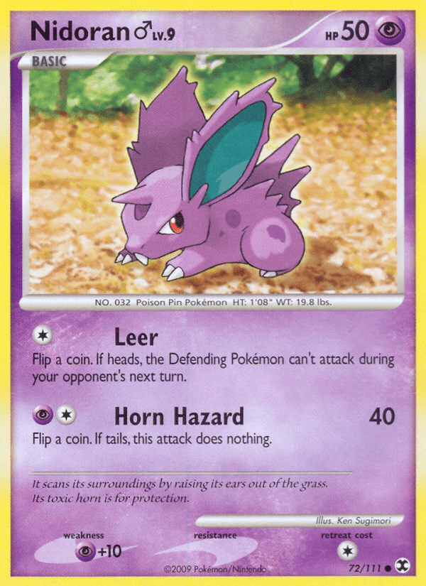 Carta Nidoran ♂ 72/111 do set Rising Rivals — Pokémon TCG | Bynx