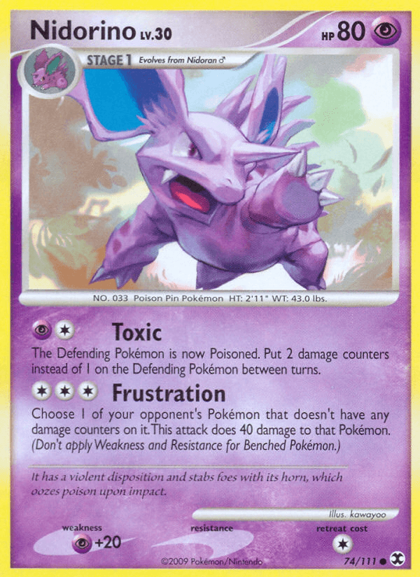 Carta Nidorino 74/111 do set Rising Rivals — Pokémon TCG | Bynx