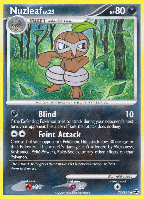 Carta Nuzleaf 75/111 do set Rising Rivals — Pokémon TCG | Bynx