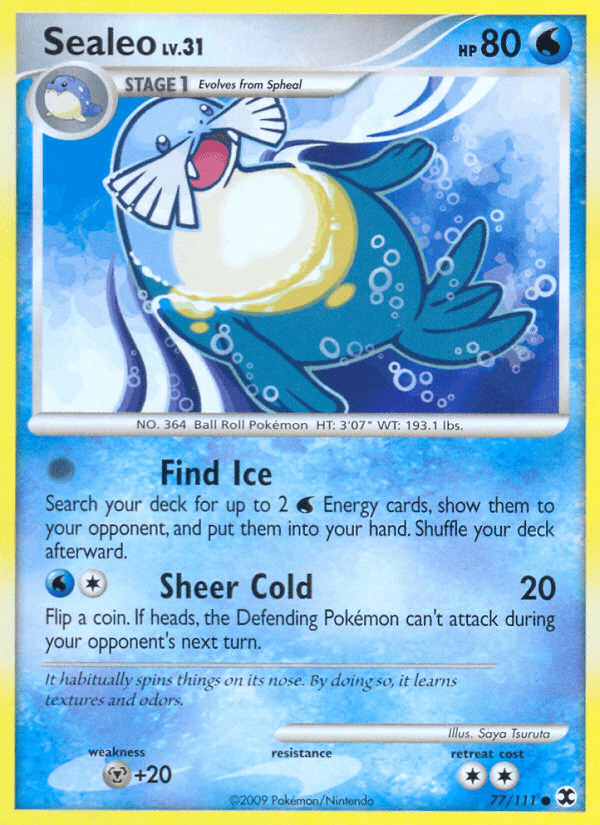 Carta Sealeo 77/111 do set Rising Rivals — Pokémon TCG | Bynx